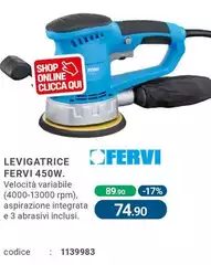Fervi - Levigatrice 450W Fervi - Levigatrice 450W