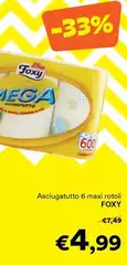 Foxy - Asciugatutto 6 Maxi Rotoli Foxy - Asciugatutto 6 Maxi Rotoli