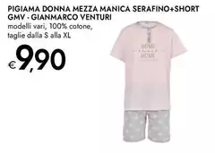 Pigiama Donna Mezza Manica Serafino+short Gmv Pigiama Donna Mezza Manica Serafino+short Gmv