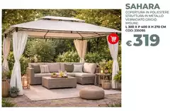 Sahara - Copertura In Poliestere Struttura In Metallo Verniciato Grigio Sahara - Copertura In Poliestere Struttura In Metallo Verniciato Grigio