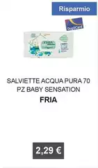 Fria - Salviette Acqua Pura 70 Pz Baby Sensation Fria - Salviette Acqua Pura 70 Pz Baby Sensation
