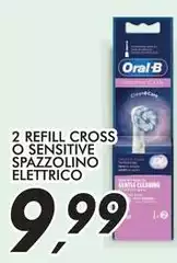 Oral b - 2 Refill Cross O Sensitive Spazzolino Elettrico Oral b - 2 Refill Cross O Sensitive Spazzolino Elettrico