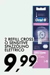 Oral b - 2 Refill Cross O Sensitive Spazzolino Elettrico Oral b - 2 Refill Cross O Sensitive Spazzolino Elettrico