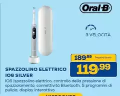 Oral b - Spazzolino Elettrico IO6 Silver