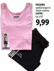 Kappa - Pigiama Spalla Larga In Misto Cotone