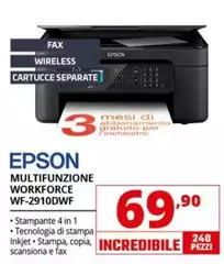 Epson - Multifunzione Workforce WF-2910DWF Epson - Multifunzione Workforce WF-2910DWF