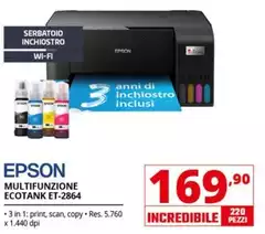 Epson - Multifunzione EcoTank ET-2864 Epson - Multifunzione EcoTank ET-2864