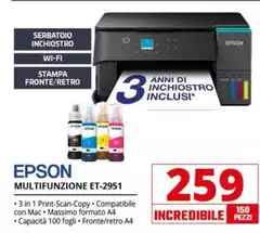Epson - Multifunzione ET-2951 Epson - Multifunzione ET-2951