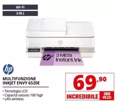 HP - Multifunzione Inkjet Envy 6520E HP - Multifunzione Inkjet Envy 6520E