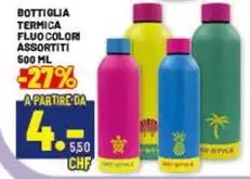 Bottiglia Termica Fluo Color Assortiti Bottiglia Termica Fluo Color Assortiti