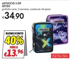 Seven - Astuccio 3 Zip Seven - Astuccio 3 Zip