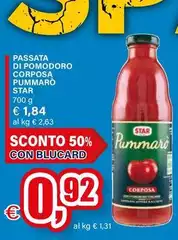 Star - Passata Di Pomodoro Corposa Pummaro Star - Passata Di Pomodoro Corposa Pummaro