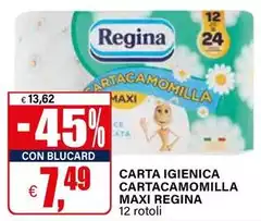 Regina - Carta Igienica Cartacamomilla Maxi Regina - Carta Igienica Cartacamomilla Maxi