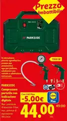 Parkside - Compressore Portatile Con Indicazione Digitale Parkside - Compressore Portatile Con Indicazione Digitale