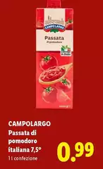 Campo Largo - Passata Di Pomodoro Italiana 7,5° Campo Largo - Passata Di Pomodoro Italiana 7,5°