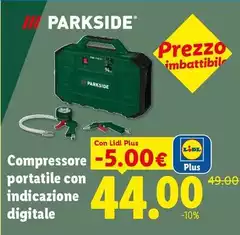 Parkside - Compressore Portatile Con Indicazione Digitale Parkside - Compressore Portatile Con Indicazione Digitale