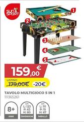 Sun & Sport - Tavolo Multigioco 5 In 1