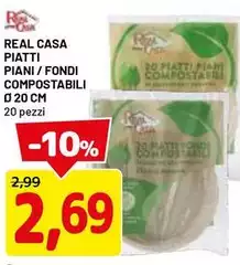 Casa - Piatti Piani/Fondi Compostabili