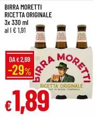 Moretti - Birra Ricetta Originale Moretti - Birra Ricetta Originale
