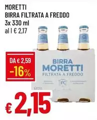 Moretti - Birra Filtrata A Freddo Moretti - Birra Filtrata A Freddo