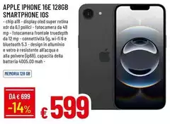 Apple - Iphone 16e 128gb Smartphone Ios Apple - Iphone 16e 128gb Smartphone Ios
