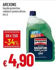 Arexons - Liquido Protettivo Radiatori Pronto All'Uso Arexons - Liquido Protettivo Radiatori Pronto All'Uso