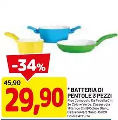 Batteria Di Pentole 3 Pezzi
