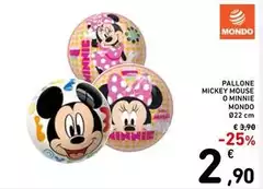 Mondo natura - Pallone Mickey Mouse O Minnie Mondo natura - Pallone Mickey Mouse O Minnie