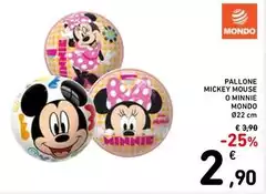 Mondo natura - Pallone Mickey Mouse O Minnie Mondo natura - Pallone Mickey Mouse O Minnie