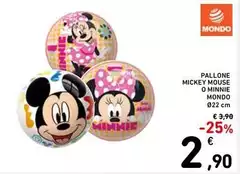 Mondo natura - Pallone Mickey Mouse O Minnie Mondo natura - Pallone Mickey Mouse O Minnie