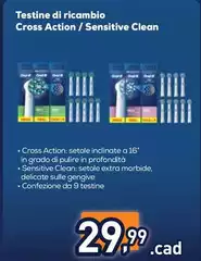 Oral B - Testine Di Ricambio Cross Action/Sensitive Clean Oral B - Testine Di Ricambio Cross Action/Sensitive Clean