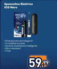 Oral B - Spazzolino Elettrico IO3 Nero Oral B - Spazzolino Elettrico IO3 Nero