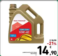 Lubrificante Auto 10W40 Lubrificante Auto 10W40