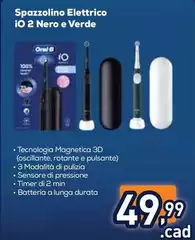 Oral B - Spazzolino Elettrico IO 2 Nero E Verde Oral B - Spazzolino Elettrico IO 2 Nero E Verde