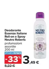Neutro Roberts - Deodorante Essenze Italiane Roll-on O Spray Neutro Roberts - Deodorante Essenze Italiane Roll-on O Spray