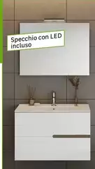 Mobile Da Bagno Sospeso Eva Finitura Bianco Lucido E Laterali Noce Mobile Da Bagno Sospeso Eva Finitura Bianco Lucido E Laterali Noce