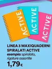 Linea - 3 Maxiquaderni Spiralati Active Linea - 3 Maxiquaderni Spiralati Active