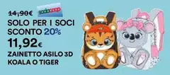 Solo - Zainetto Asilo 3d Koala O Tiger