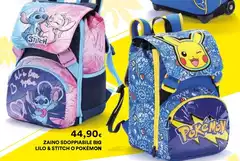 Zaino Sdoppiable Big Lillo & Stitch O Pokémon Zaino Sdoppiable Big Lillo & Stitch O Pokémon
