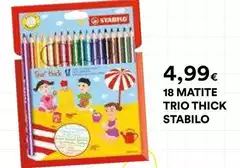 Stabilo - 18 Matite Trio Thick