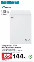 Candy - Congelatore A Pozzo Bianco CCHH100E Candy - Congelatore A Pozzo Bianco CCHH100E