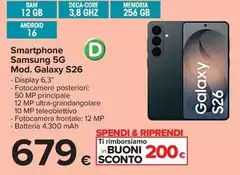 Samsung - Smartphone 5G Mod. Galaxy S26 Samsung - Smartphone 5G Mod. Galaxy S26