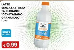 Granarolo - Latte Senza Lattosio 1% Di Grassi 100% Italiano 1 Litro Granarolo - Latte Senza Lattosio 1% Di Grassi 100% Italiano 1 Litro