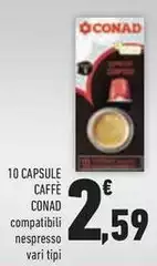 Conad - 10 Capsule Caffè Conad - 10 Capsule Caffè
