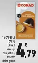 Conad - 16 Capsule Caffè Conad - 16 Capsule Caffè