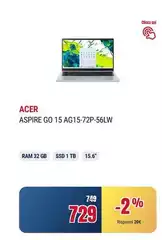 Acer - Aspire Go 15 Ag15-72p-56lw