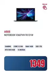 Asus - Notebook V3607vh-tk13lw