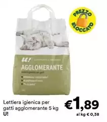U! - Lettiera Igienica Per Gatti Agglomerante