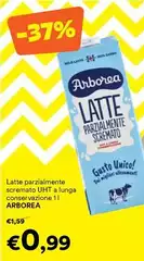 Arborea - Latte Parzialmente Scremato UHT A Lunga Conservazione Arborea - Latte Parzialmente Scremato UHT A Lunga Conservazione