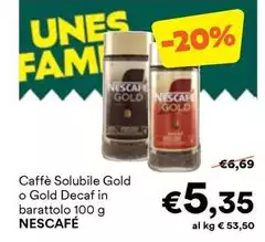 Nescafé - Caffè Solubile Gold O Gold Decaf In Barattolo Nescafé - Caffè Solubile Gold O Gold Decaf In Barattolo